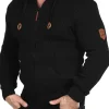 Kaz Strikket Zip Hoodie - Sort^Carisma Clearance