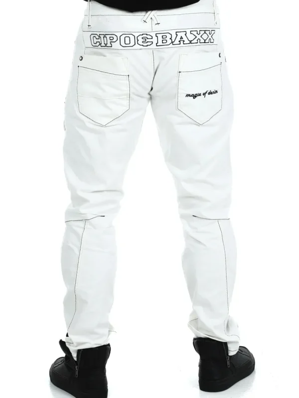 Monza Jeans - Hvid^Cipo & Baxx Online