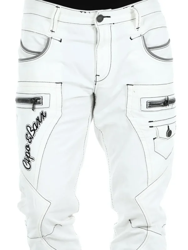 Monza Jeans - Hvid^Cipo & Baxx Online