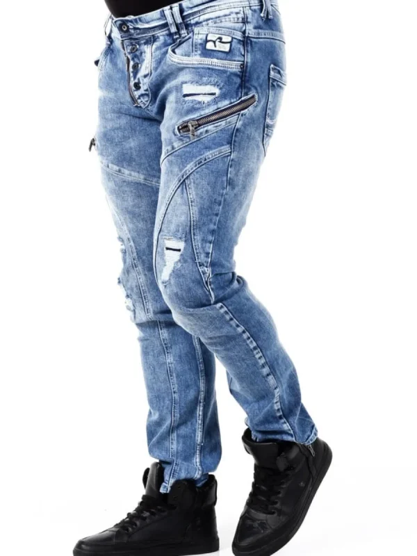 Mori Jeans - Mellemblå^Rusty Neal Sale