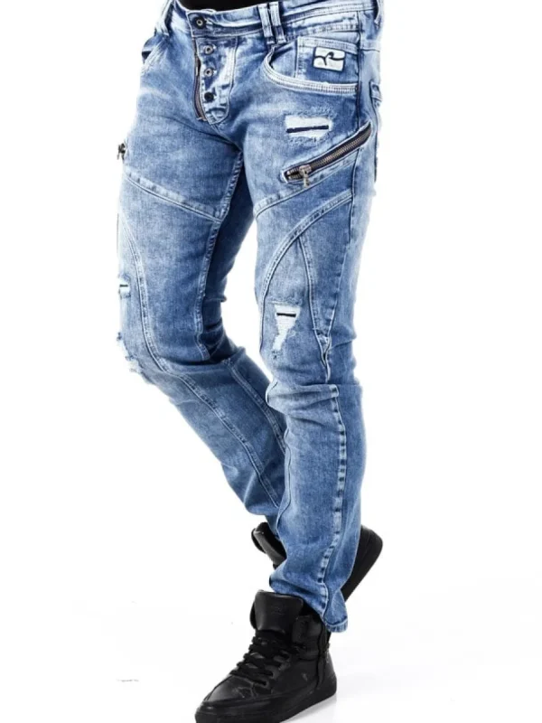 Mori Jeans - Mellemblå^Rusty Neal Sale