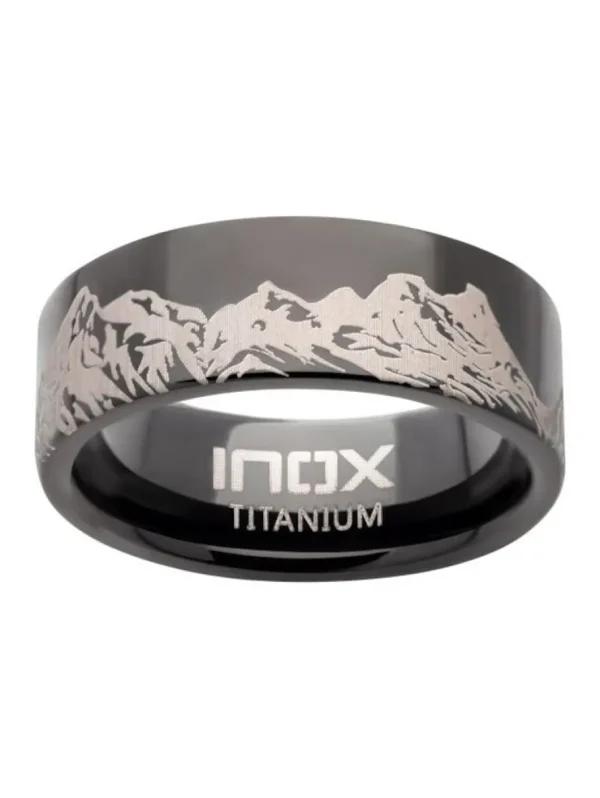 Mountain Ridge Ring - Sort/Sølv^Inox Clearance