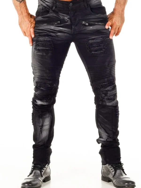 Nedness Jeans - Sort/Hvid^Kingz Sale
