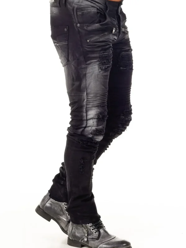 Nedness Jeans - Sort/Hvid^Kingz Sale