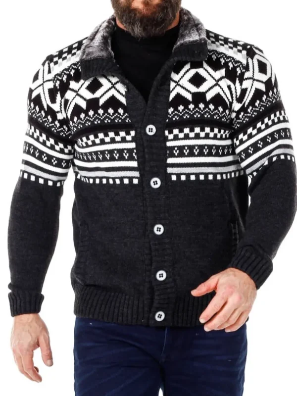 Nick Grizzly Cardigan - Mørkegrå^Carisma Fashion