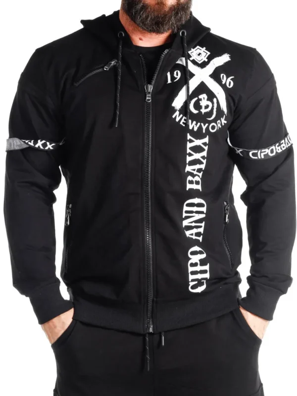 NYC Zip Hoodie - Sort^Cipo & Baxx New