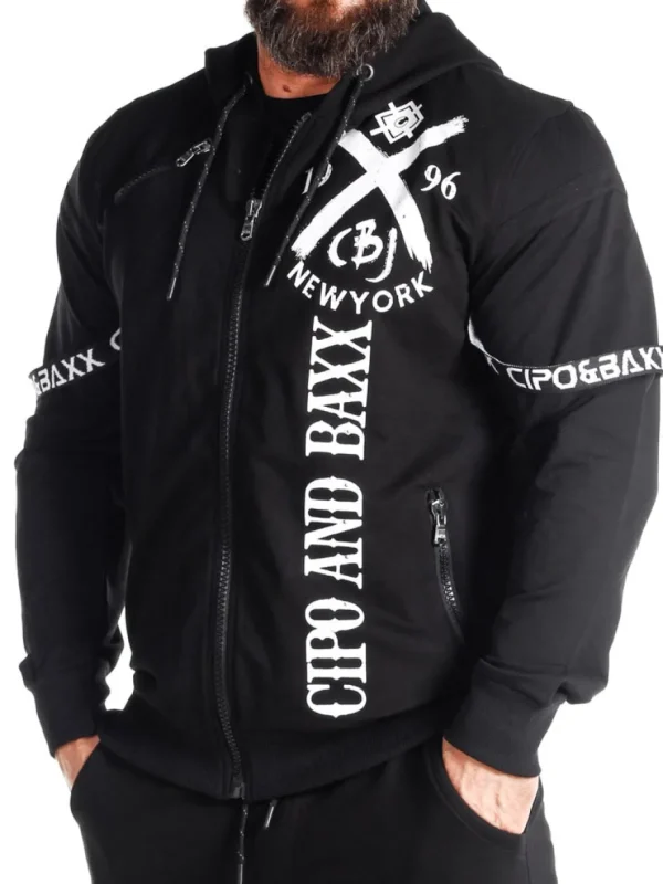 NYC Zip Hoodie - Sort^Cipo & Baxx New