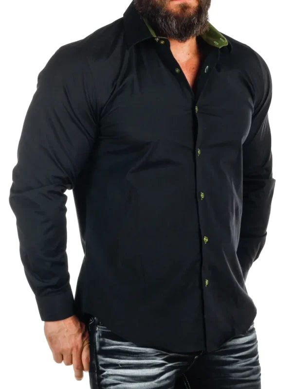 Obsess Skjorte - Sort/Khaki^Rusty Neal Fashion