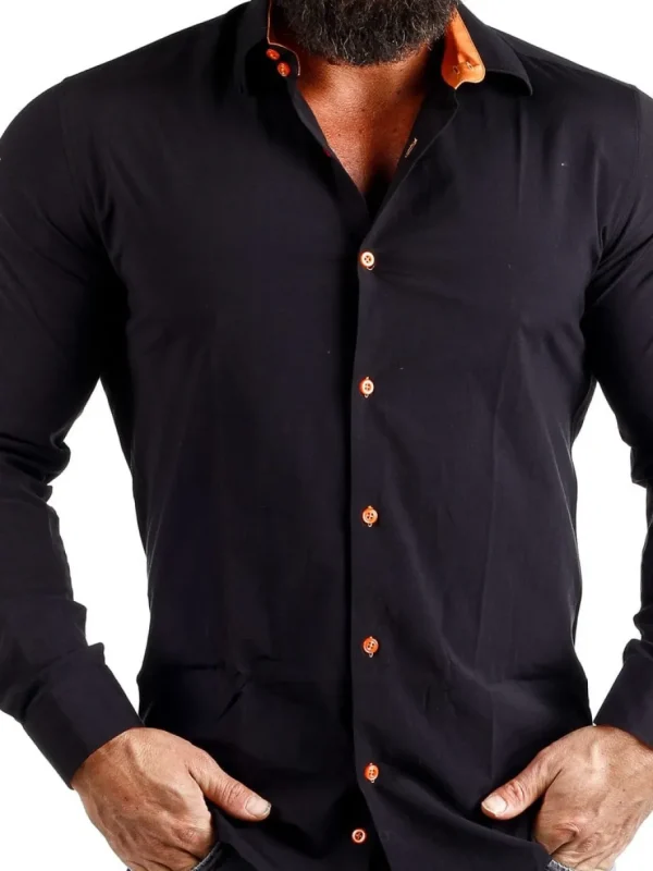 Obsess Skjorte - Sort/Orange^Rusty Neal Hot