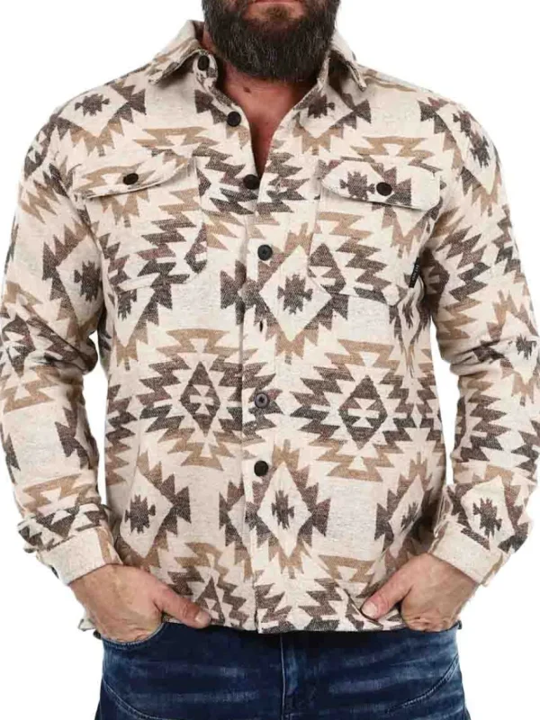 Pedron Overshirt - Beige^Indicode Clearance