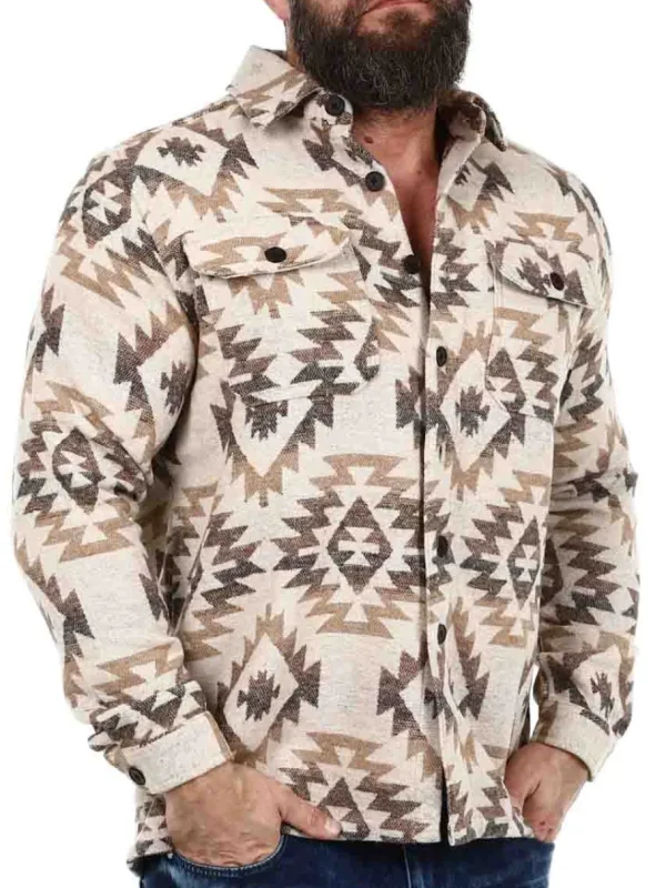 Pedron Overshirt - Beige^Indicode Clearance