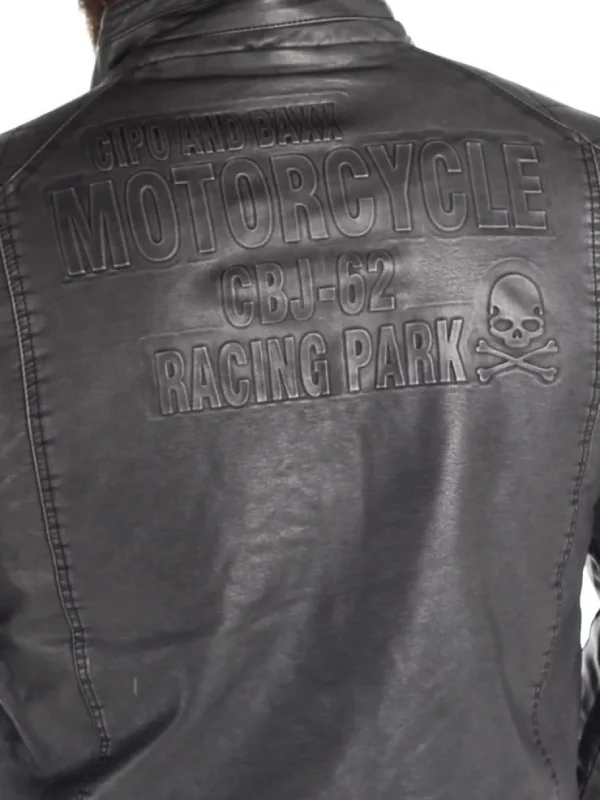 Racing Park PU Skindjakke - Mørkegrå^Cipo & Baxx Sale