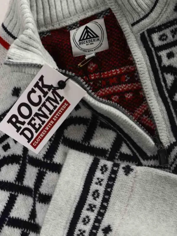 RD Balder Cashmere Strikket Trøje - Lysegrå^Rockdenim Online