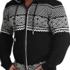 RD Brage Cashmere Cardigan - Sort/Hvid^Rockdenim Sale