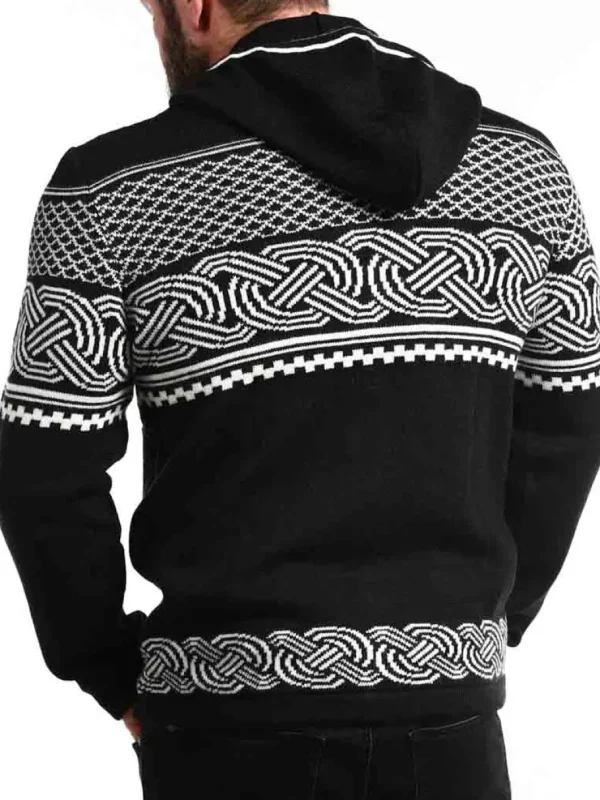 RD Brage Cashmere Cardigan - Sort/Hvid^Rockdenim Sale