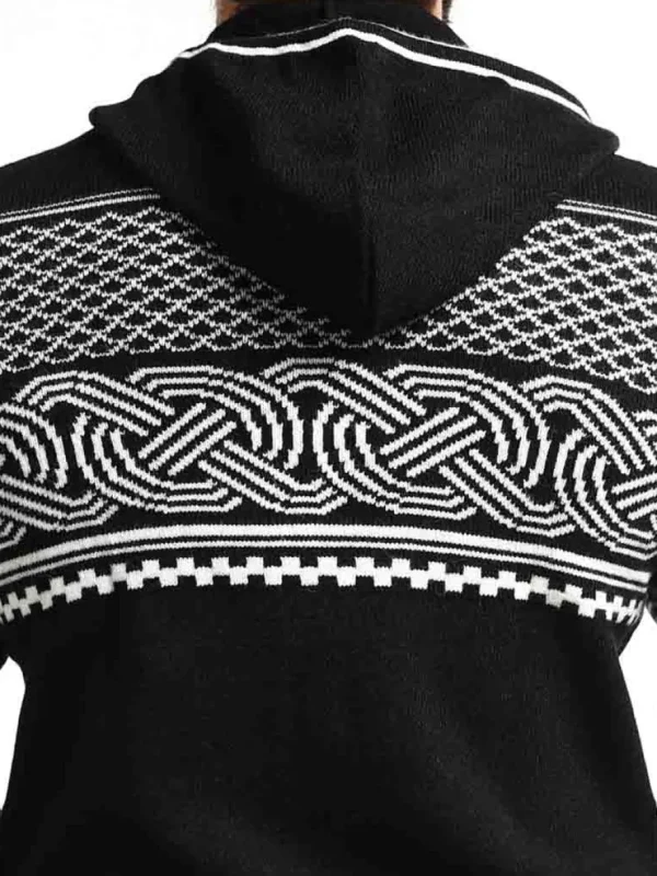RD Brage Cashmere Cardigan - Sort/Hvid^Rockdenim Sale