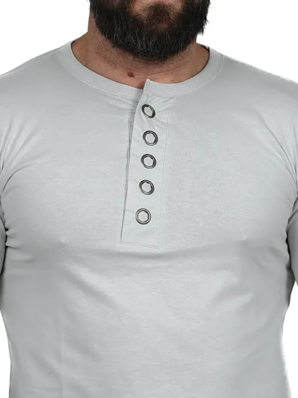 RD Button Longsleeve - Lysegrå^Rockdenim Outlet