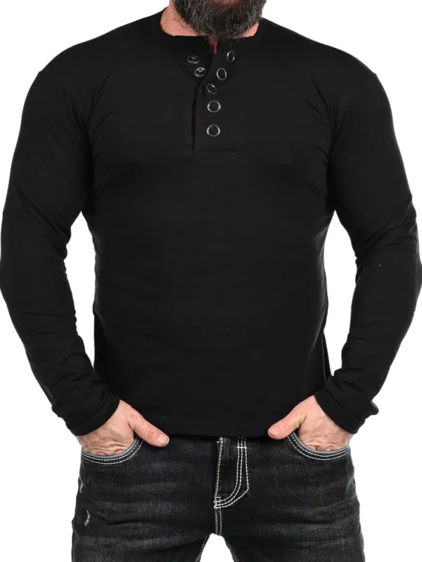 RD Button Longsleeve - Sort^Rockdenim Clearance