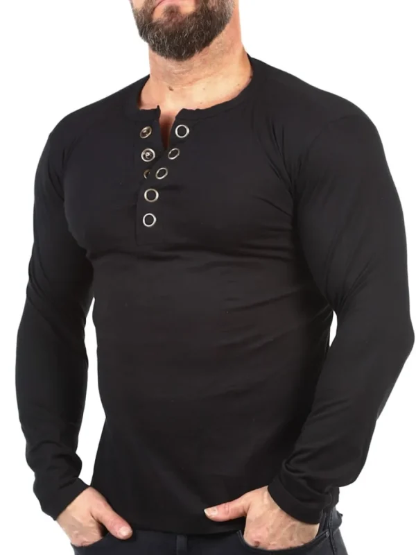 RD Button Longsleeve - Sort^Rockdenim Discount
