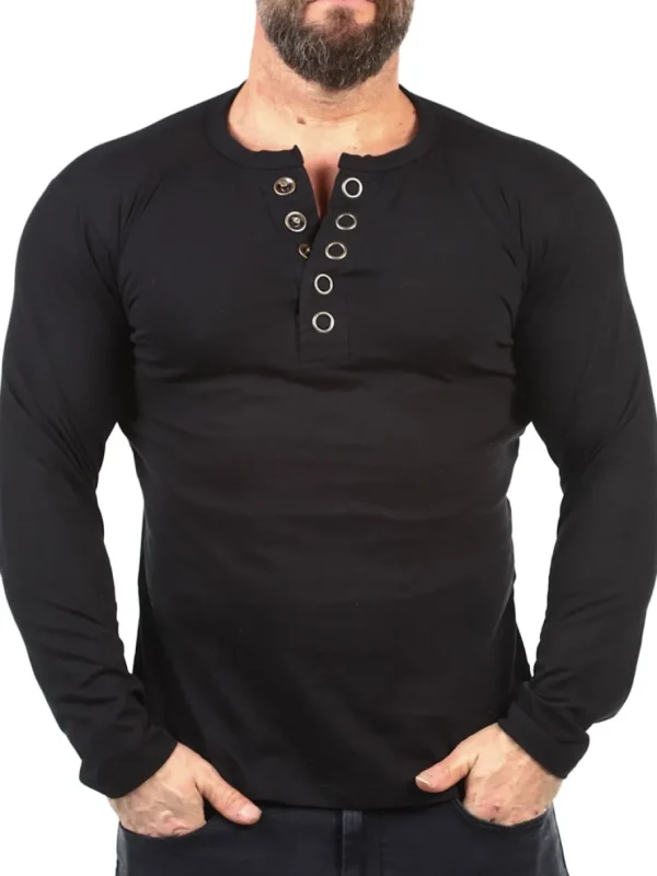 RD Button Longsleeve - Sort^Rockdenim Discount