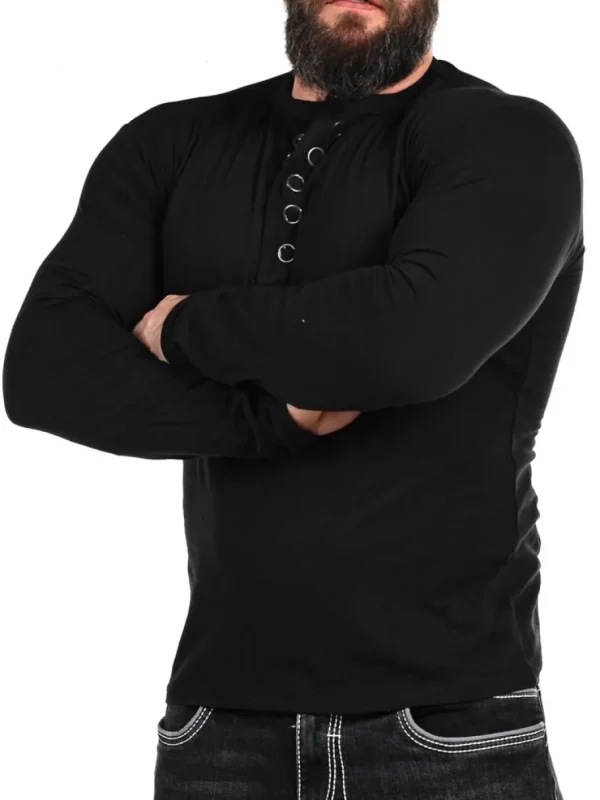 RD Button Longsleeve - Sort^Rockdenim Clearance