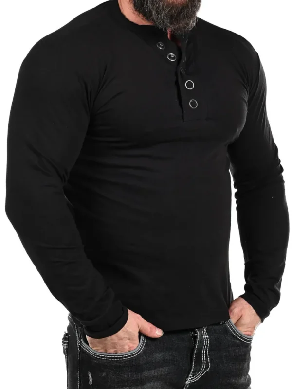 RD Button Longsleeve - Sort^Rockdenim Clearance