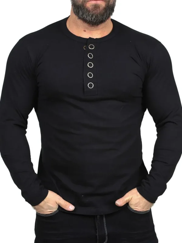 RD Button Longsleeve - Sort^Rockdenim Discount