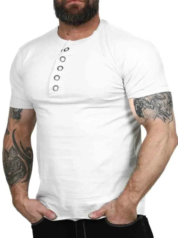 RD Button T-shirt - Hvid^Rockdenim Sale