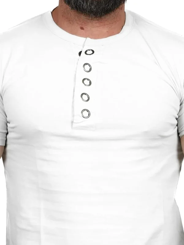 RD Button T-shirt - Hvid^Rockdenim Sale