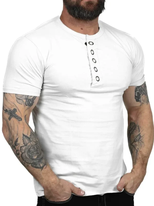 RD Button T-shirt - Hvid^Rockdenim Sale