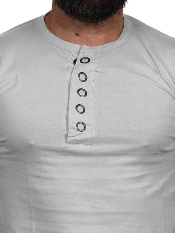 RD Button T-shirt - Lysegrå^Rockdenim Best