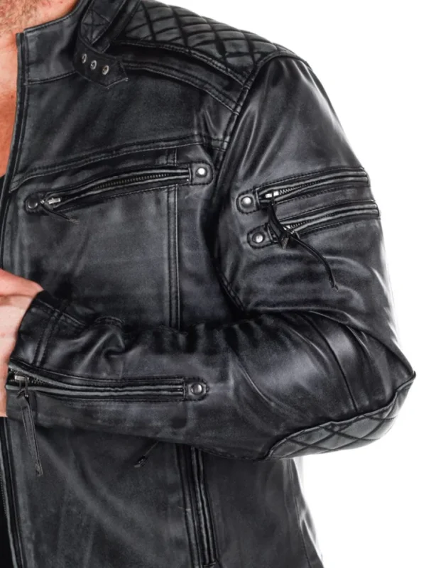 RD Carbon PU Skindjakke - Dirty Black^RockDenim Hot