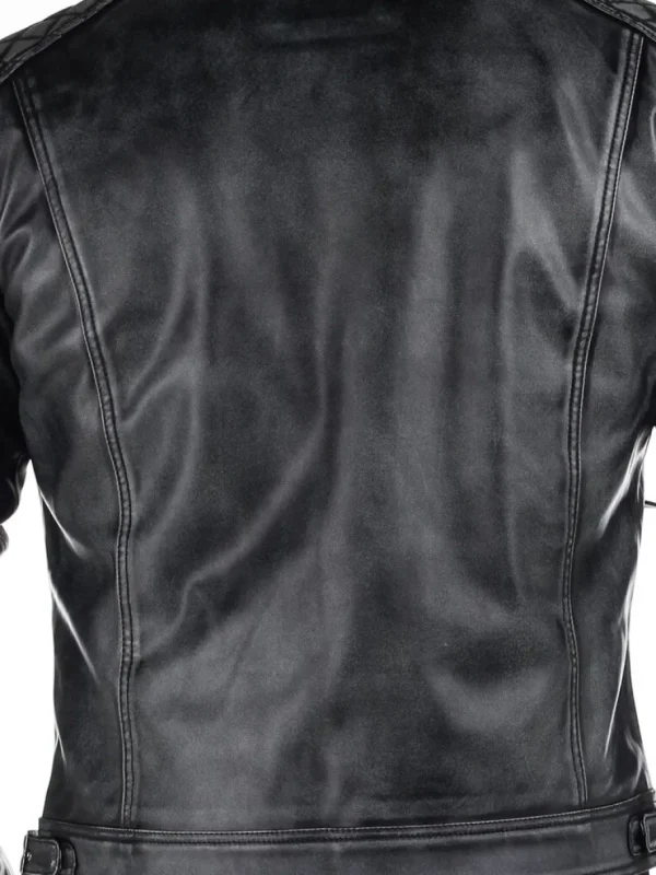 RD Carbon PU Skindjakke - Dirty Black^RockDenim Hot