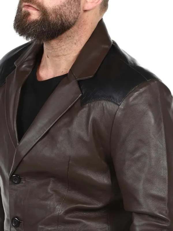 RD Crocodile Skindblazer - Brun/Sort^Rockdenim Sale