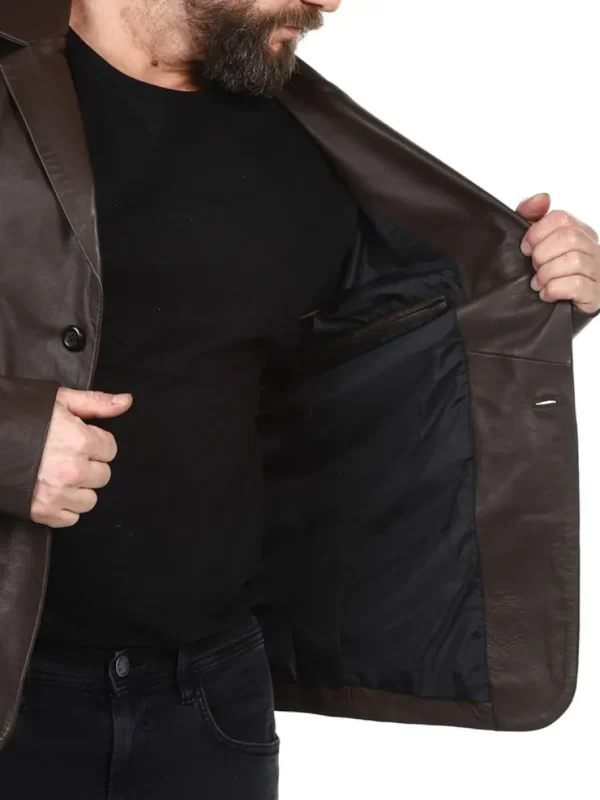 RD Crocodile Skindblazer - Brun/Sort^Rockdenim Sale