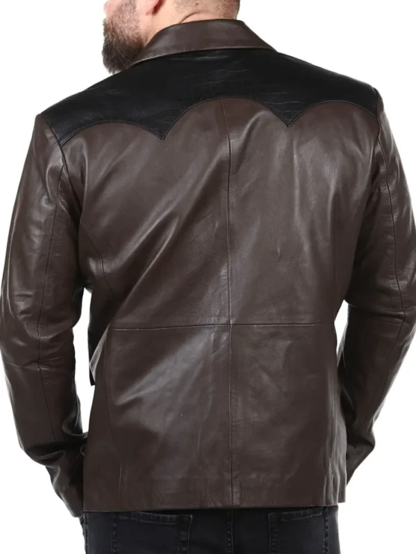 RD Crocodile Skindblazer - Brun/Sort^Rockdenim Sale