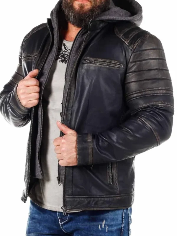 RD Exclusive Zanon Skindjakke - Dirty Black^Rockdenim Clearance