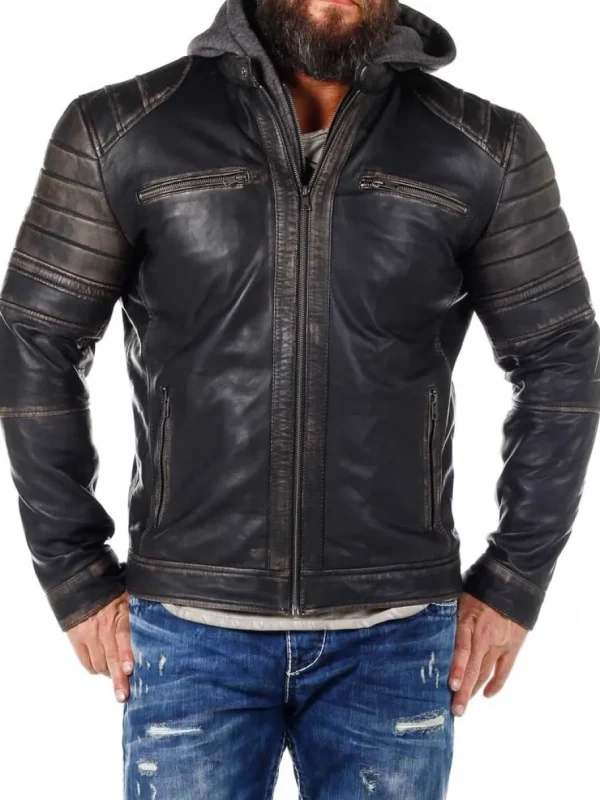RD Exclusive Zanon Skindjakke - Dirty Black^Rockdenim Clearance