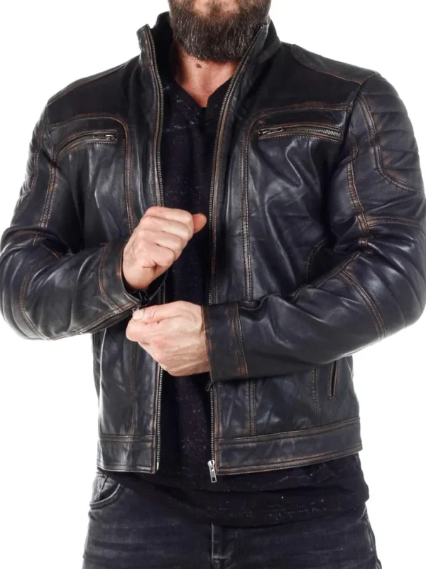 RD Fabriano Skindjakke - Sort/Brun^Rockdenim Sale