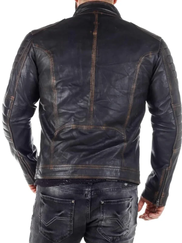 RD Fabriano Skindjakke - Sort/Brun^Rockdenim Sale