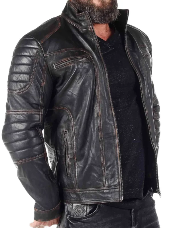 RD Fabriano Skindjakke - Sort/Brun^Rockdenim Sale