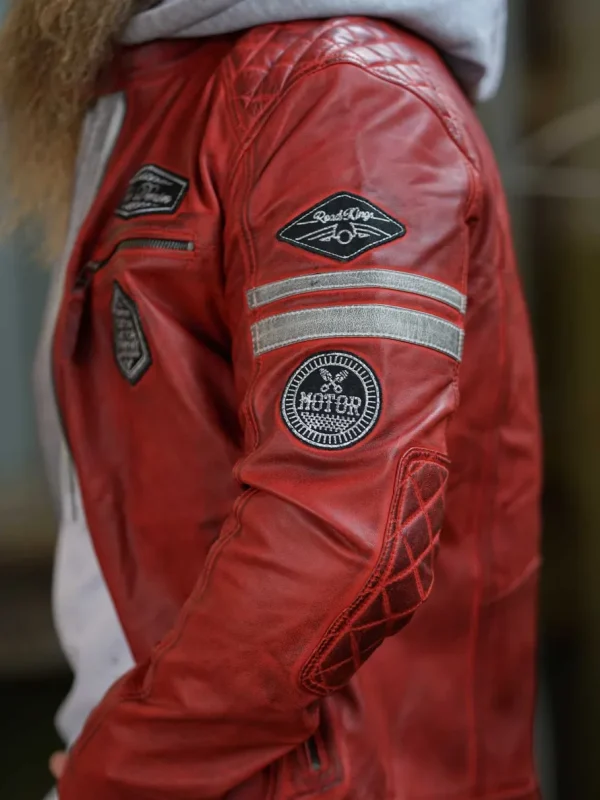 RD Fast Track Skindjakke - Rød^Rockdenim Discount
