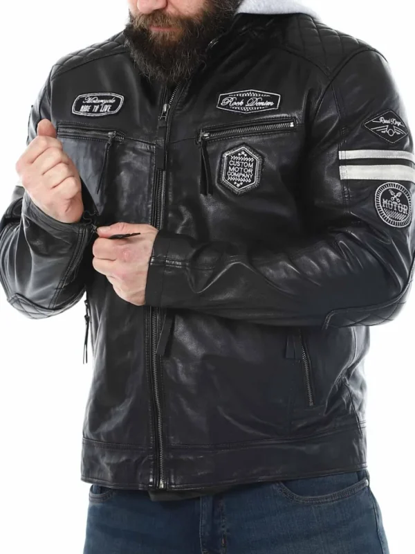 RD Fast Track Skindjakke - Sort^Rockdenim Discount