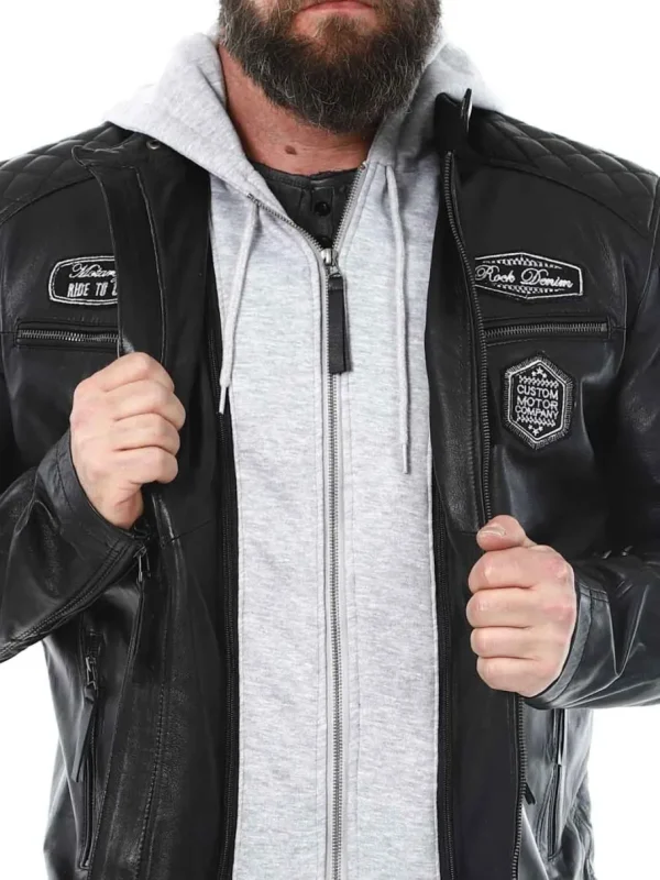 RD Fast Track Skindjakke - Sort^Rockdenim Discount