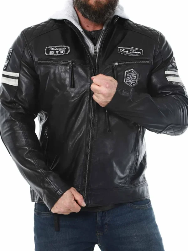 RD Fast Track Skindjakke - Sort^Rockdenim Discount