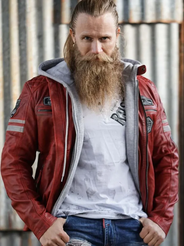 RD Fast Track Skindjakke - Rød^Rockdenim Discount