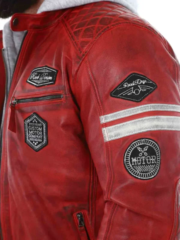 RD Fast Track Skindjakke - Rød^Rockdenim Discount