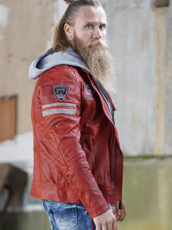RD Fast Track Skindjakke - Rød^Rockdenim Discount