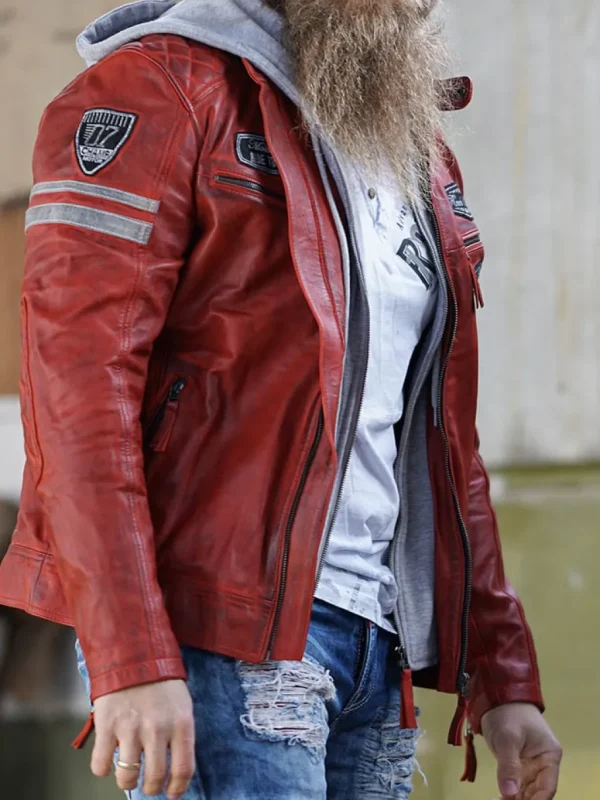 RD Fast Track Skindjakke - Rød^Rockdenim Discount