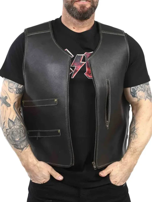 RD Heavy Biker Skindvest - Sort^Rockdenim Online